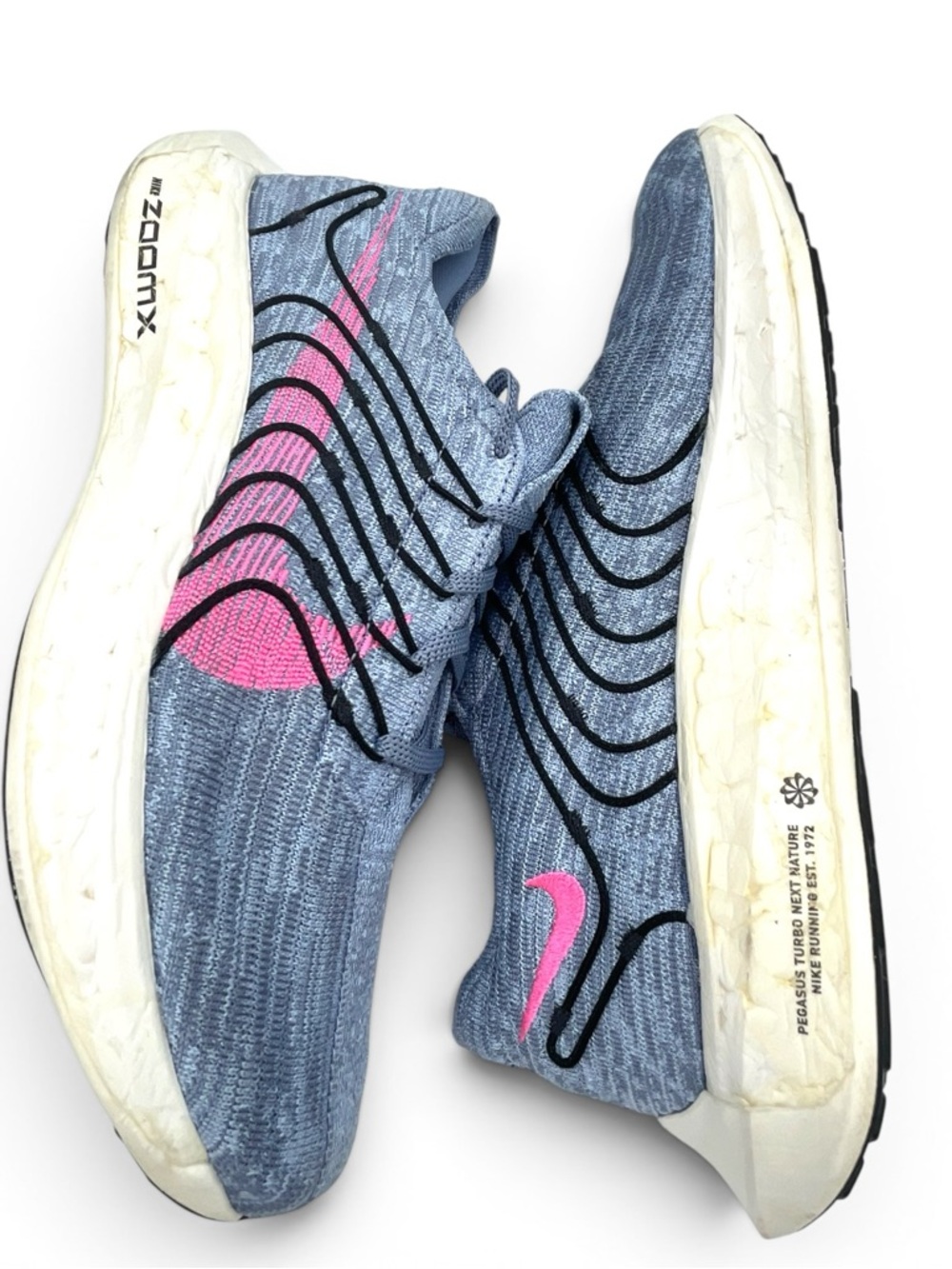 Nike ZoomX Running Shoes Gray Pink Men’s 10 Lightweight Athletic Comfort - Picture 9 of 13